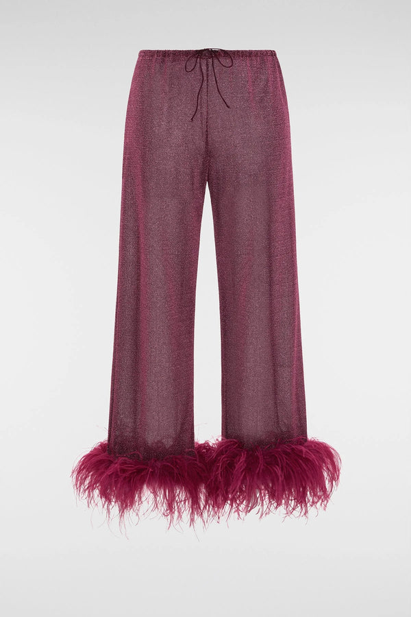 LUMIERE PLUMAGE LONG PANTS AUBERGINE | سراويل نسائية