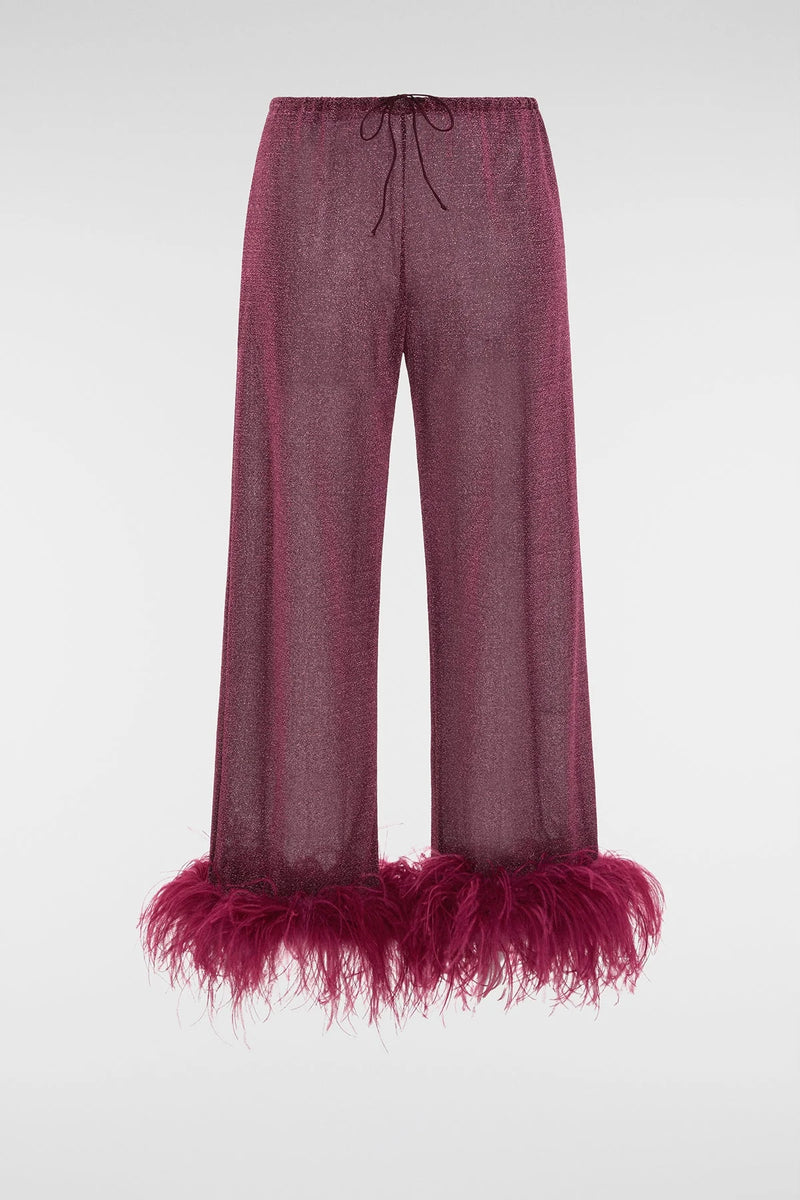 LUMIERE PLUMAGE LONG PANTS AUBERGINE | سراويل نسائية