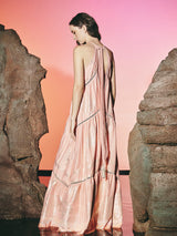 Mire Necklace Maxi Dress Pink | فستان نسائي