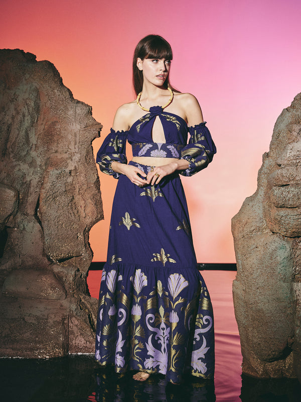 Louis Crown Skirt Navy Blue | تنورة نسائية