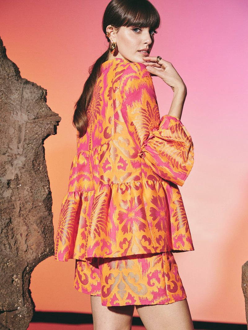Palm Tree Shorts Orange | السراويل النسائية