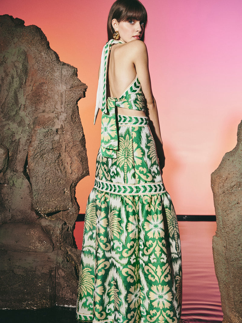 Palm Tree Skirt Green | تنورة نسائية