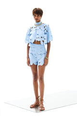 Shirt Koufonisi Petunia Crop  Althea Blue | أعلى النساء