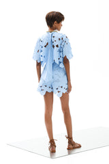 Shirt Koufonisi Petunia Crop  Althea Blue | أعلى النساء