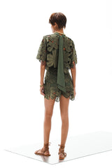 Shirt Koufonisi Petunia Crop Althea  Pesto | أعلى النساء