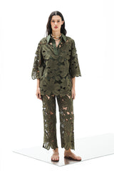 Trouser Ophelia Althea Pesto| المرأة القصيرة