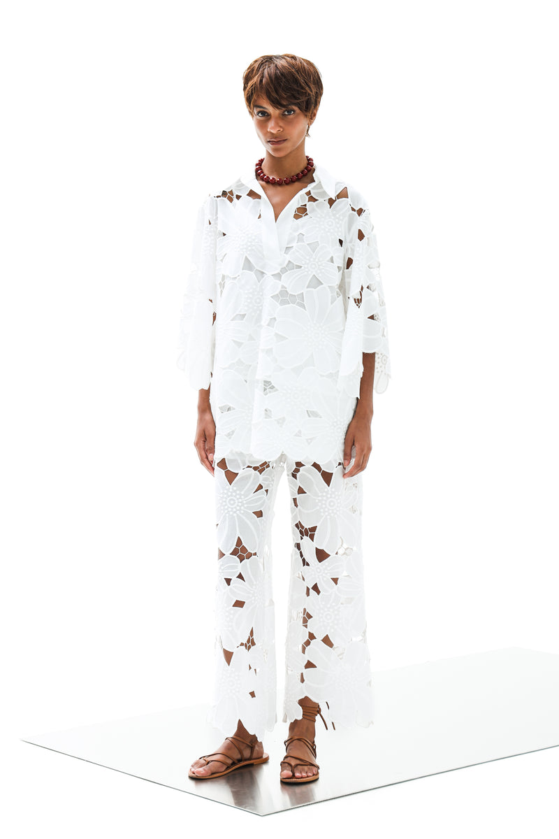 Trouser Ophelia Althea White| المرأة القصيرة