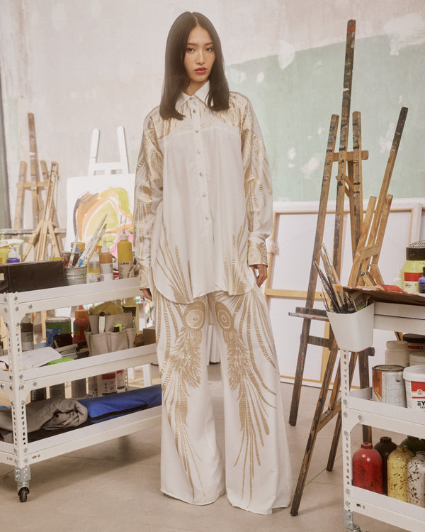 Trouser Aegle Callisto Off White سروال Callisto