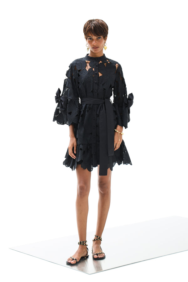 Shirt Dress Xanthippe Petunia Short Lace Althea Black | فستان نسائي