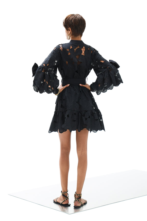 Shirt Dress Xanthippe Petunia Short Lace Althea Black | فستان نسائي