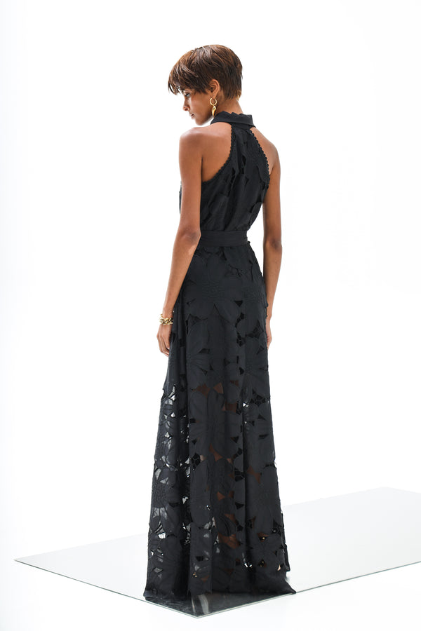 Shirt Dress Iris Petunia Long Lace Althea Black | فستان نسائي