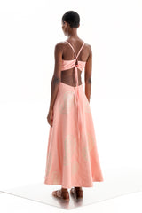 Cut Out Delos Gold Pink Althea| فستان نسائي
