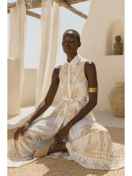Maxi Dress Dravena Elysium Off White / فستان نسائي