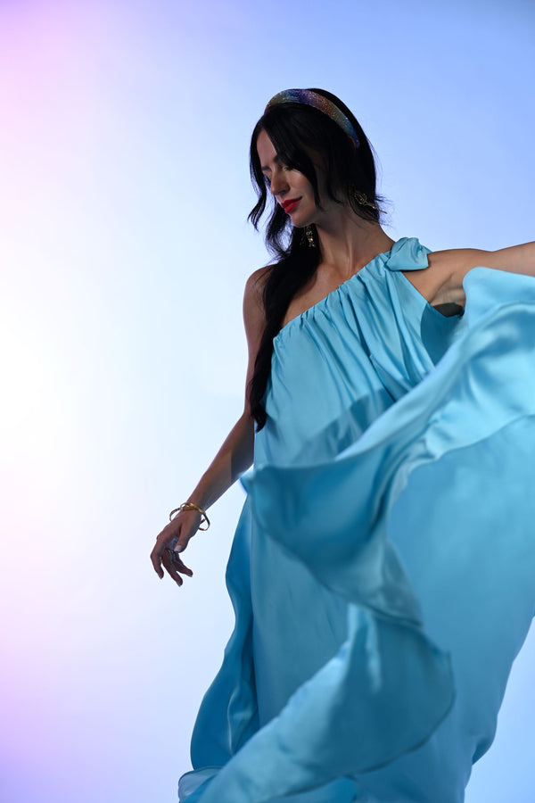 Dress Oro Turquoise - ORO فستان
