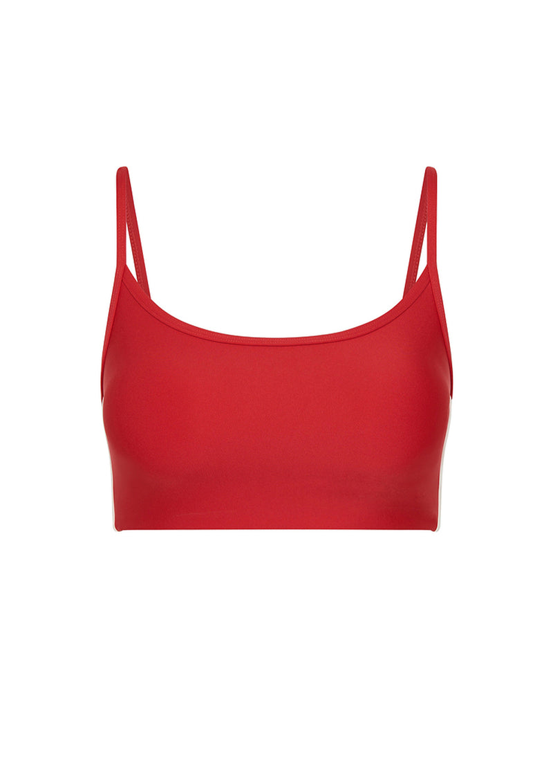 THE UPSIDE Oxford Hutton Eco-Tech Scoop Bra - High Impact Cherry Red