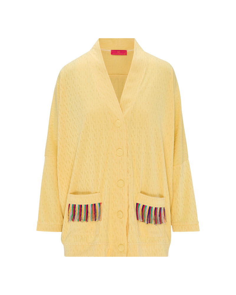 Cardigan Marley Yellow Multi Fringes | بلوزة نسائية Marley