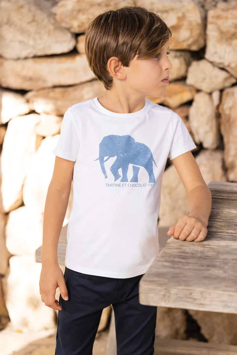 Kids' T-Shirt Explorateur - White | تي شيرت