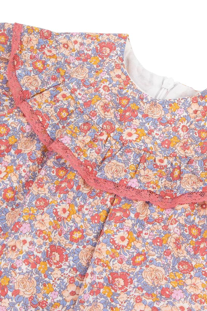 Baby Jumpsuit Flower - Pink | بذلة