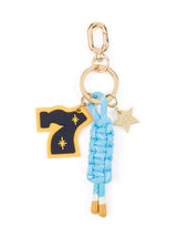 Chic Multi-Color Seven Keyring with Gold Star, Macrame Paracord & Lucky Charm