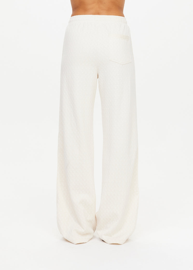 Bow N Arrow Nova Flare Pant, Neutral Jacquard Wide Leg