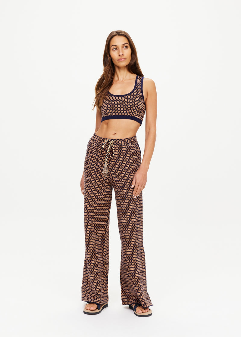 The Upside Crossroad Alma Knit Crop Top Geo - Elegant Comfort