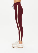 The Upside Trail 25" Maroon Midi Pant Drawcord Waist Leggings