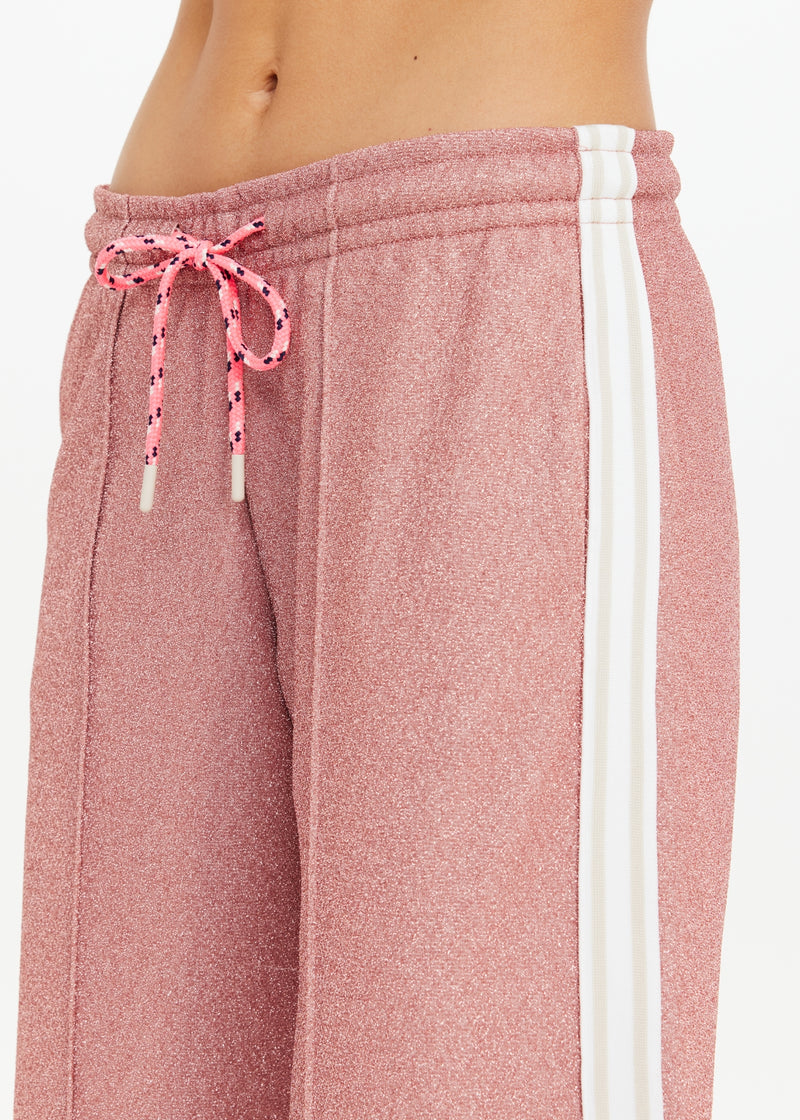Sparkle Galaxia Loretta Pant: Mid-Rise, Straight Leg, Drawcord Waist