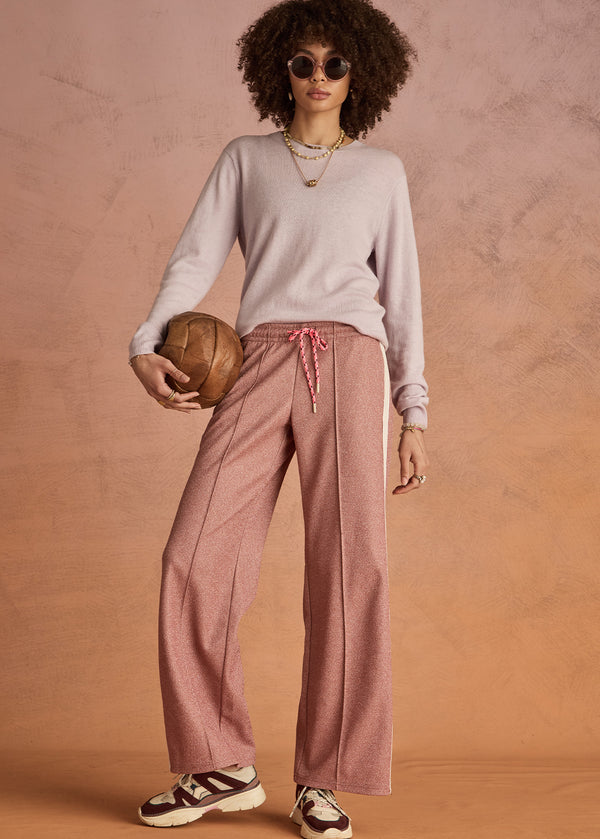 Sparkle Galaxia Loretta Pant: Mid-Rise, Straight Leg, Drawcord Waist
