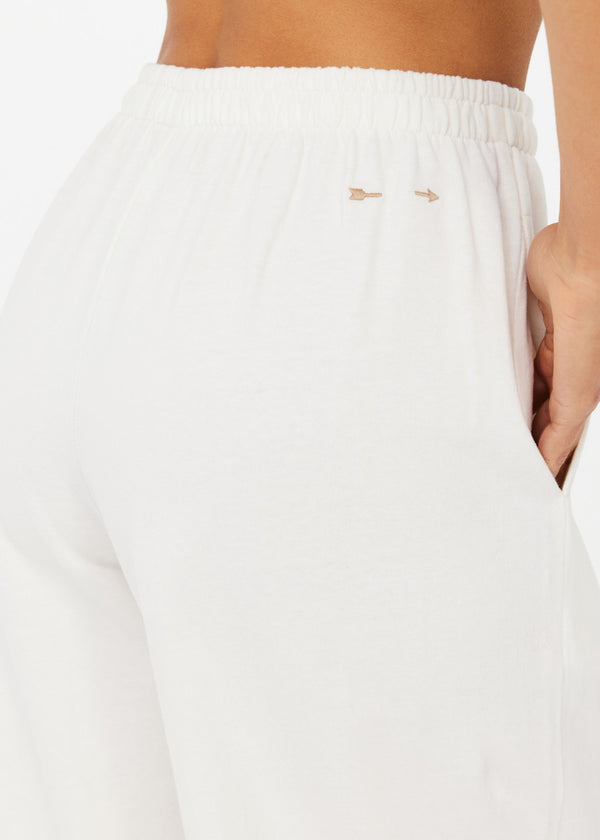 UPSIDE Soho Tokio Cream Wide Leg Recycled Cotton Leisure Pants