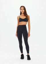 Zenith 25-Inch Jacquard Pinstripe Midi Pant for Yoga and Pilates