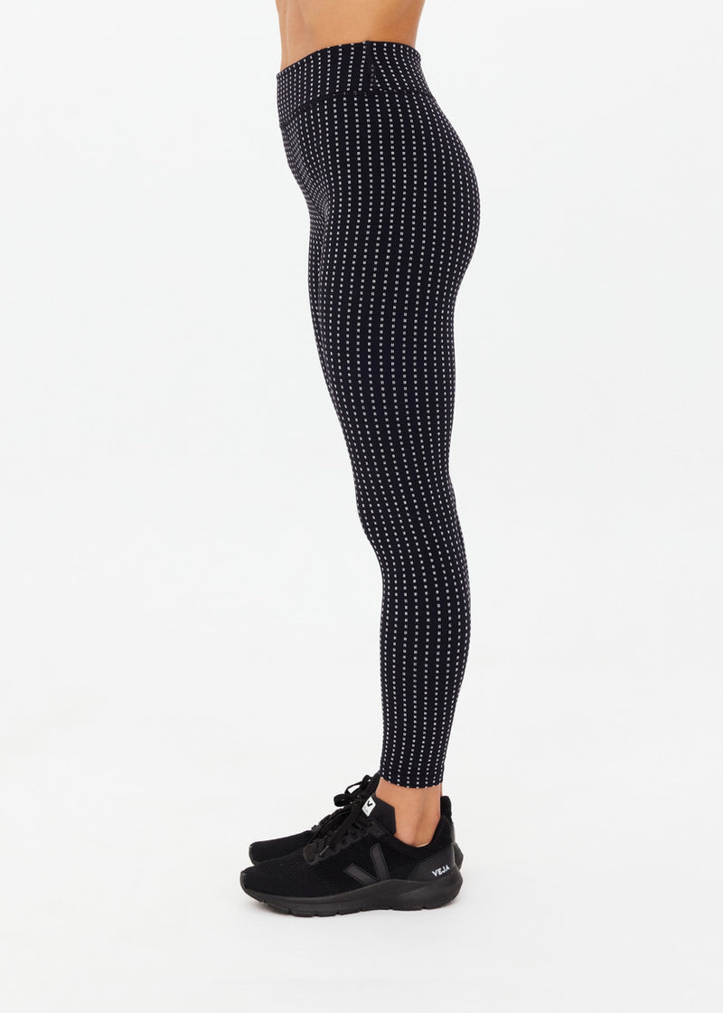 Zenith 25-Inch Jacquard Pinstripe Midi Pant for Yoga and Pilates