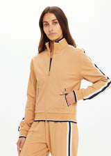THE UPSIDE Women's Margot Zip Jacket: Ochre Yellow, Slim Fit, Activewear