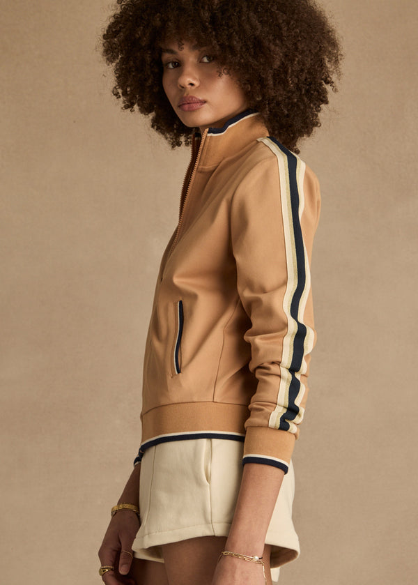 THE UPSIDE Women's Margot Zip Jacket: Ochre Yellow, Slim Fit, Activewear