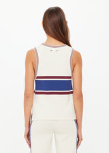 Women's Recycled Rib Knit Tank Top Adesa Vilde Creme Effortless Style