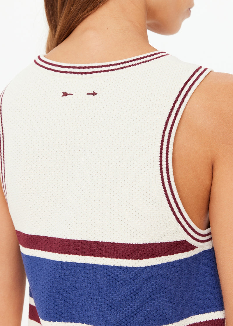 Women's Recycled Rib Knit Tank Top Adesa Vilde Creme Effortless Style