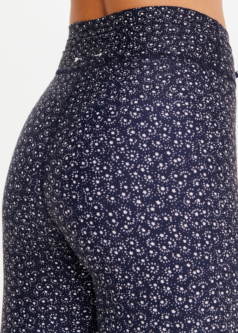The UPSIDE Starlet 28-inch Leggings: Recycled Super Soft, Starry Night Activewear Pants