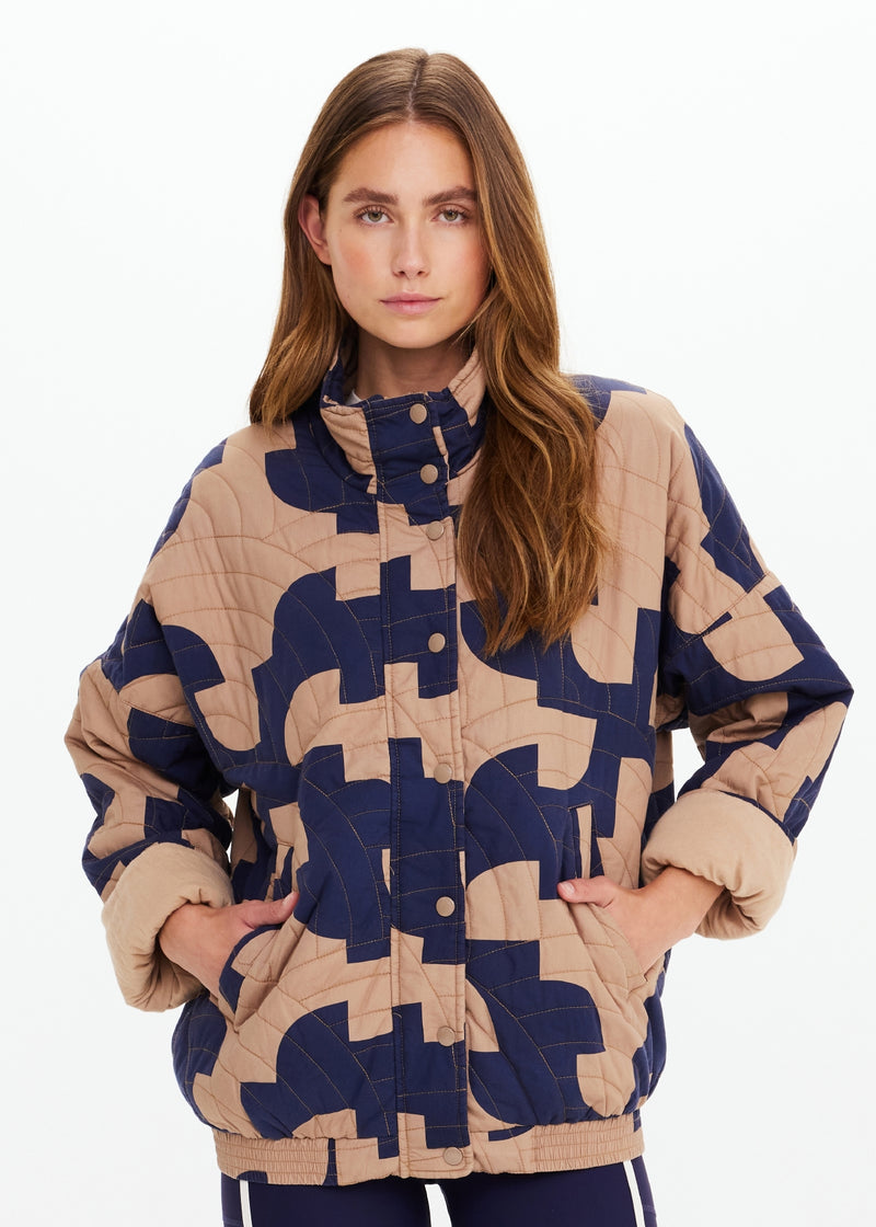 Chic THE UPSIDE Mirage Carmen Organic Cotton Quilted Patchwork Jacket