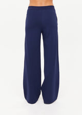 THE UPSIDE Ananda Wide Leg Cody Pant Navy Striped Lounge Trousers