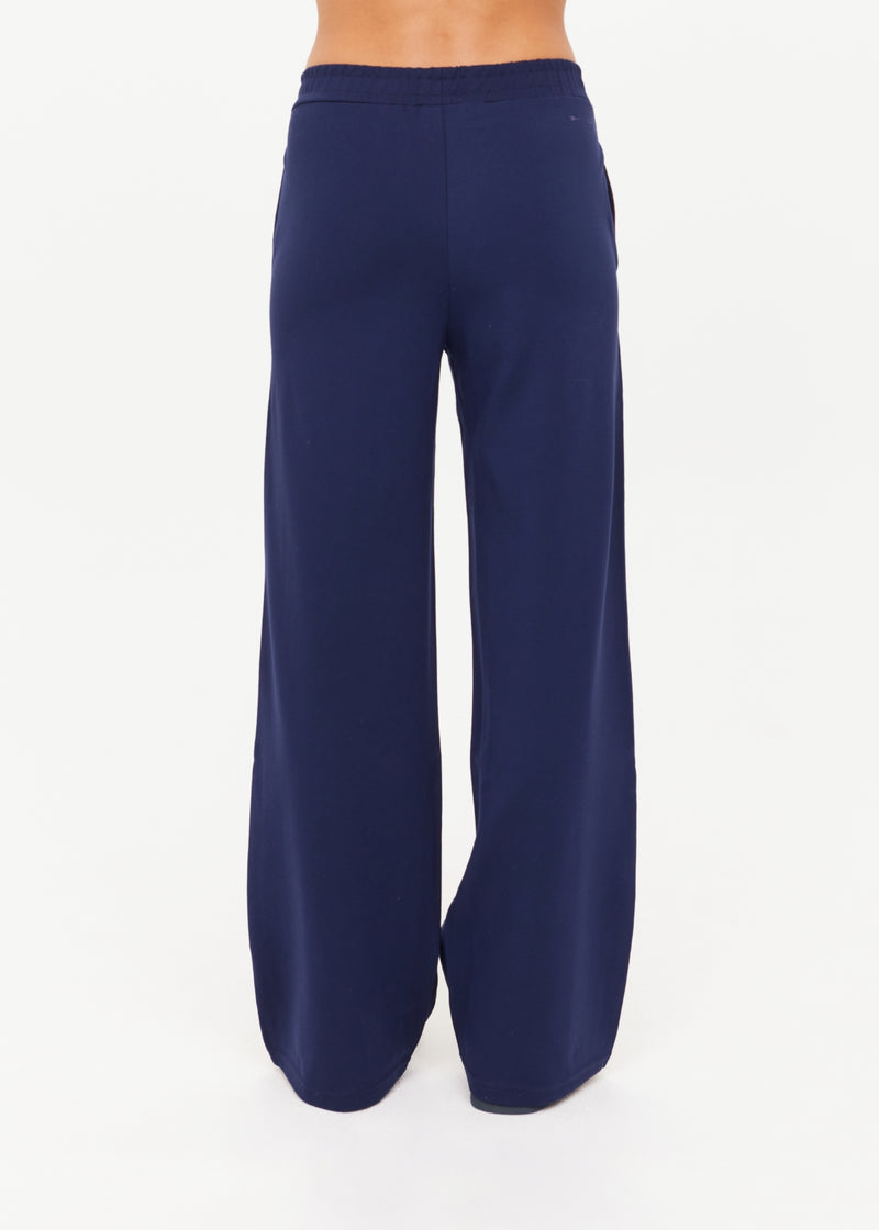 THE UPSIDE Ananda Wide Leg Cody Pant Navy Striped Lounge Trousers