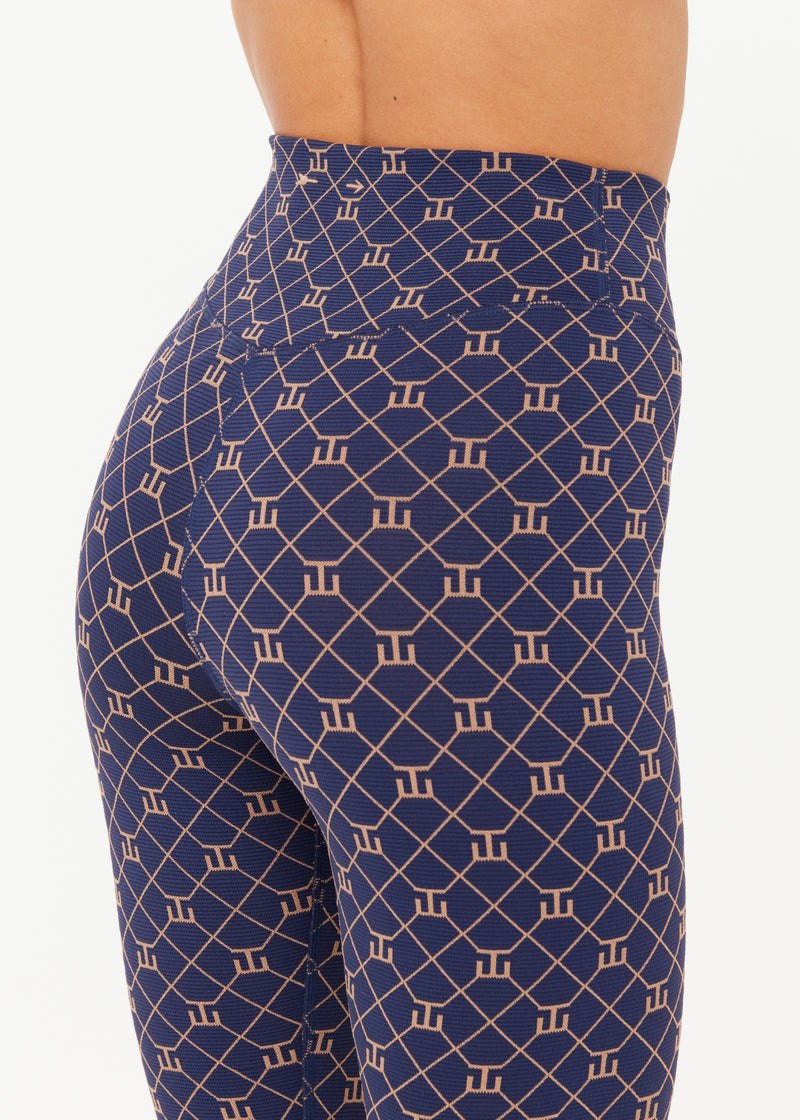 THE UPSIDE Ezra Monogram Jacquard 25-inch High Midi Leggings - Supportive Fit