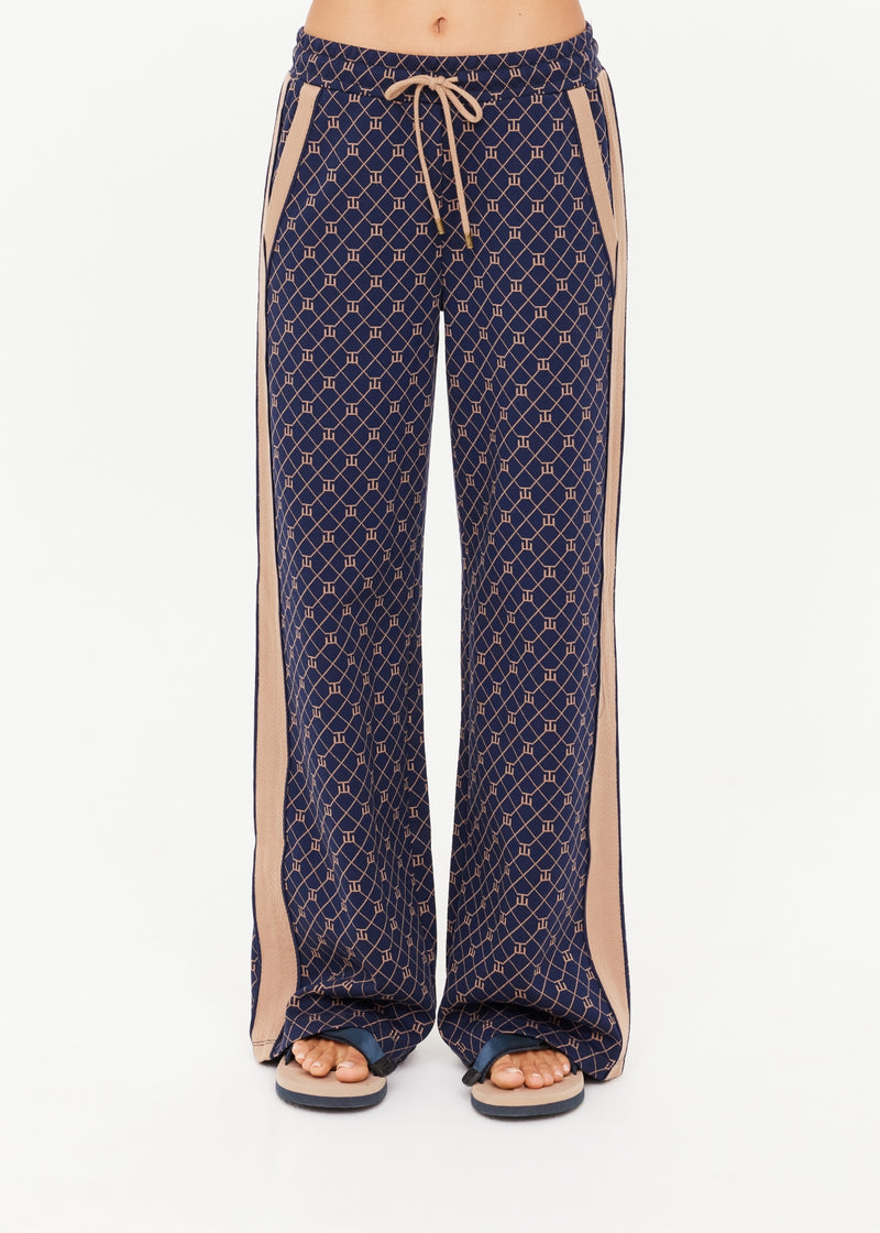 Women's Ezra Nova Flare Pant Monogram Jacquard Geometric Wide Leg Lifestyle