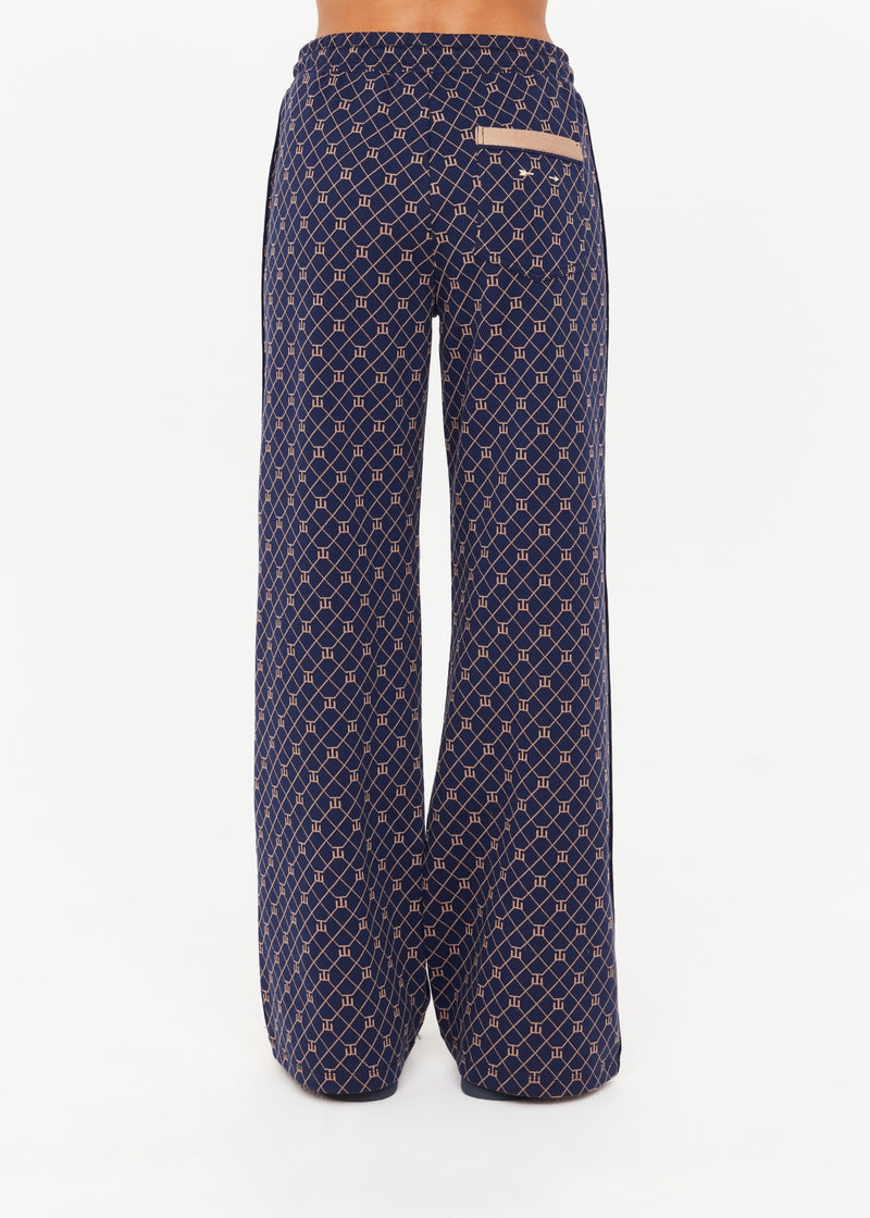 Women's Ezra Nova Flare Pant Monogram Jacquard Geometric Wide Leg Lifestyle
