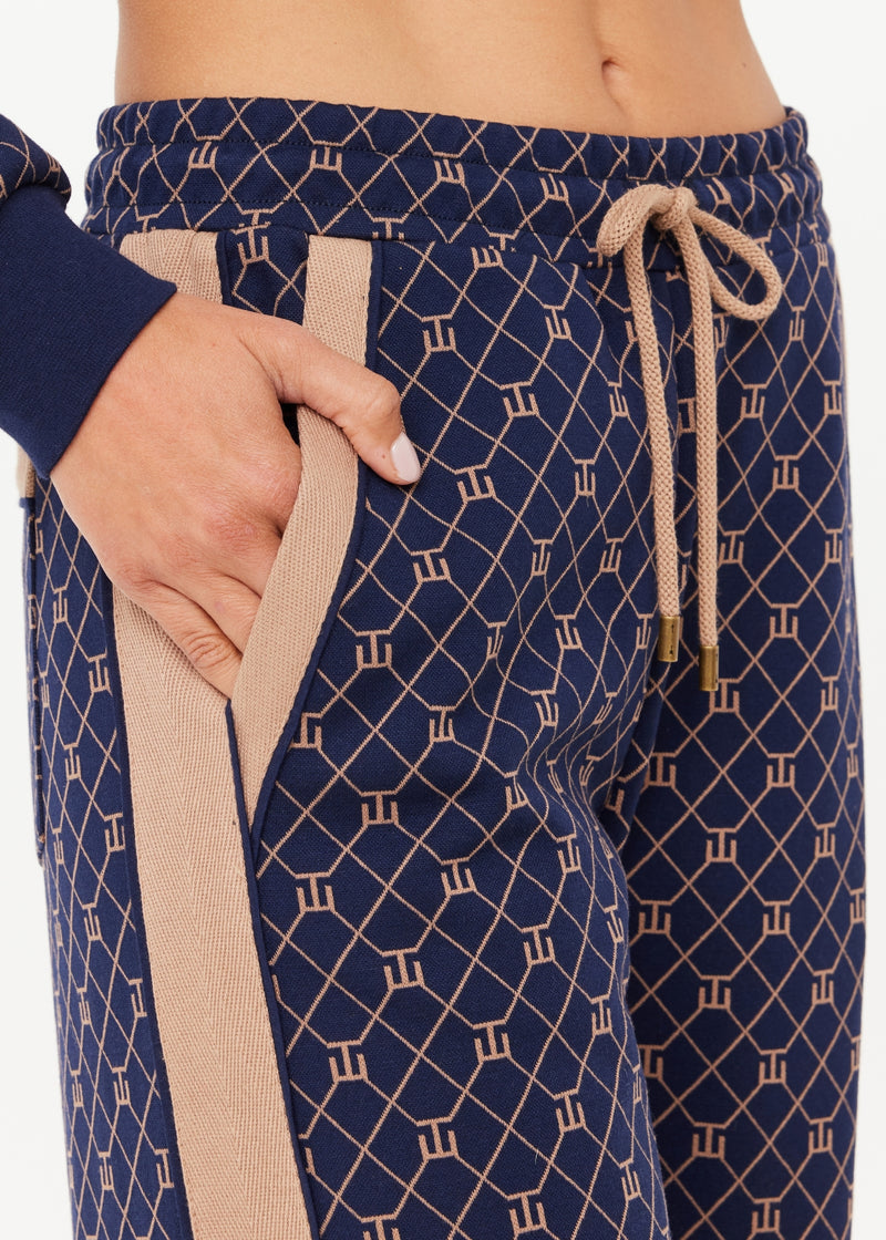 Women's Ezra Nova Flare Pant Monogram Jacquard Geometric Wide Leg Lifestyle