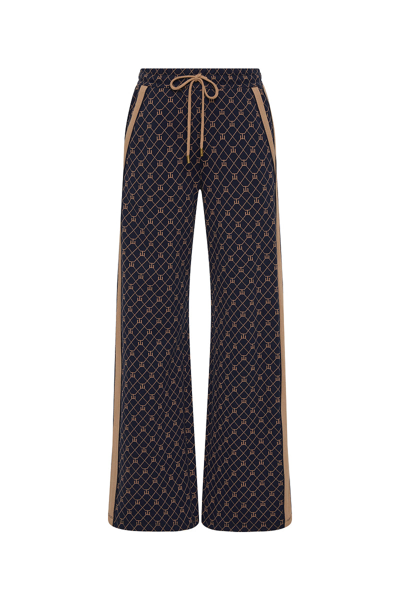 Women's Ezra Nova Flare Pant Monogram Jacquard Geometric Wide Leg Lifestyle