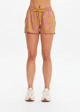 THE UPSIDE Women's Floral Batik Lucky Run Short - Performance Activewear