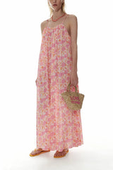 Apricot Pink Slip Dress | فستان النوم - Maison Clad