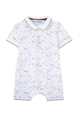 Baby Jumpsuit Explorateur - White | بذلة - Maison Clad