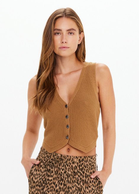Babylon Button Knit Vest| بلوزة Babylon - Maison Clad