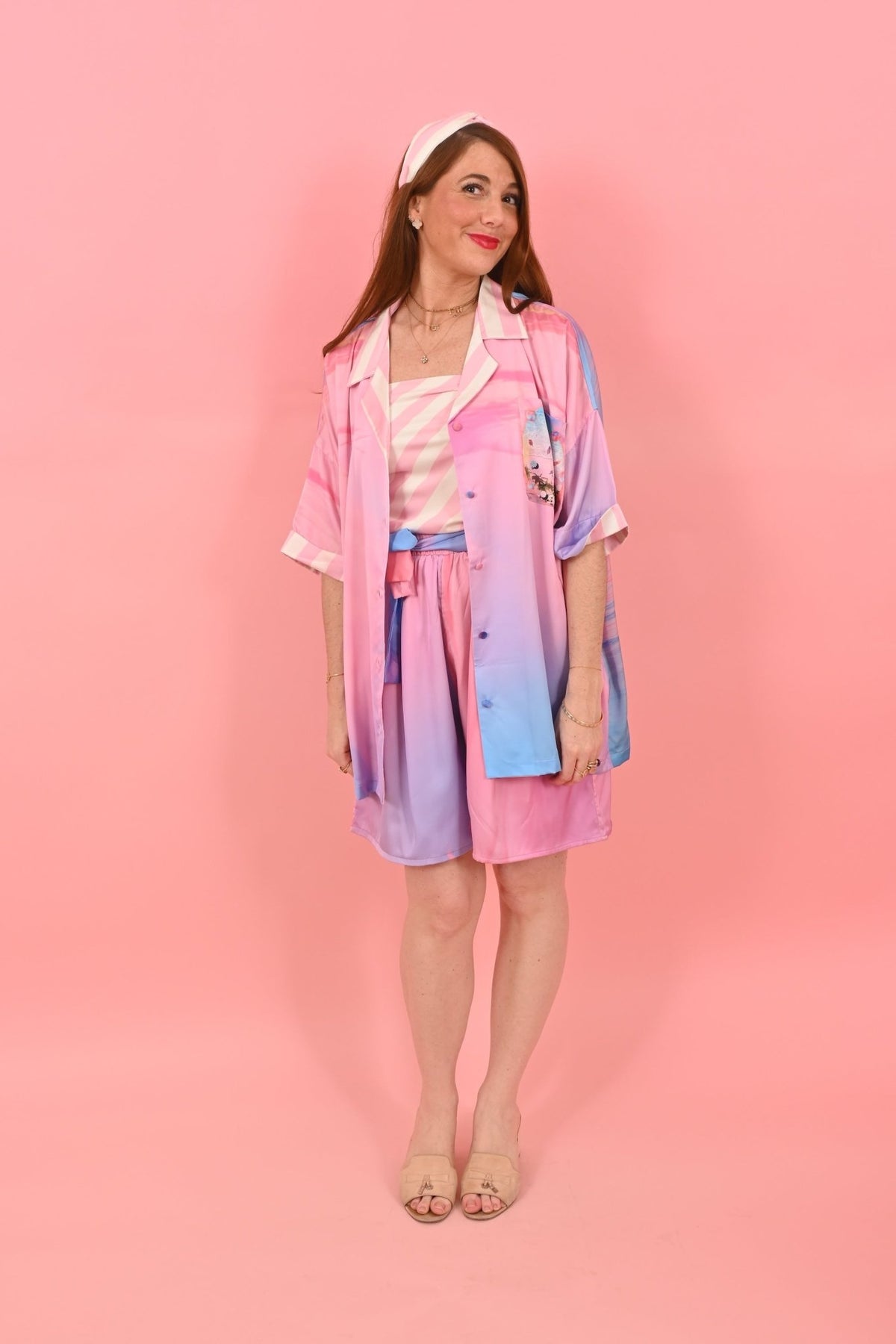 Bermuda Sunrise Reflect Blue Pink |سروال - Maison Clad