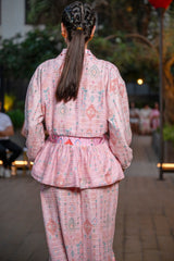 Bomber Texas Aztec knit Silk Astrology Taurus | سترة - Maison Clad